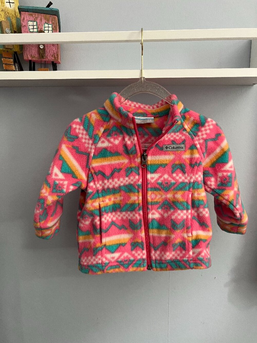 Columbia Infant Girls Benton Springs Printed Fleece Jacket - Size 6-12 Months